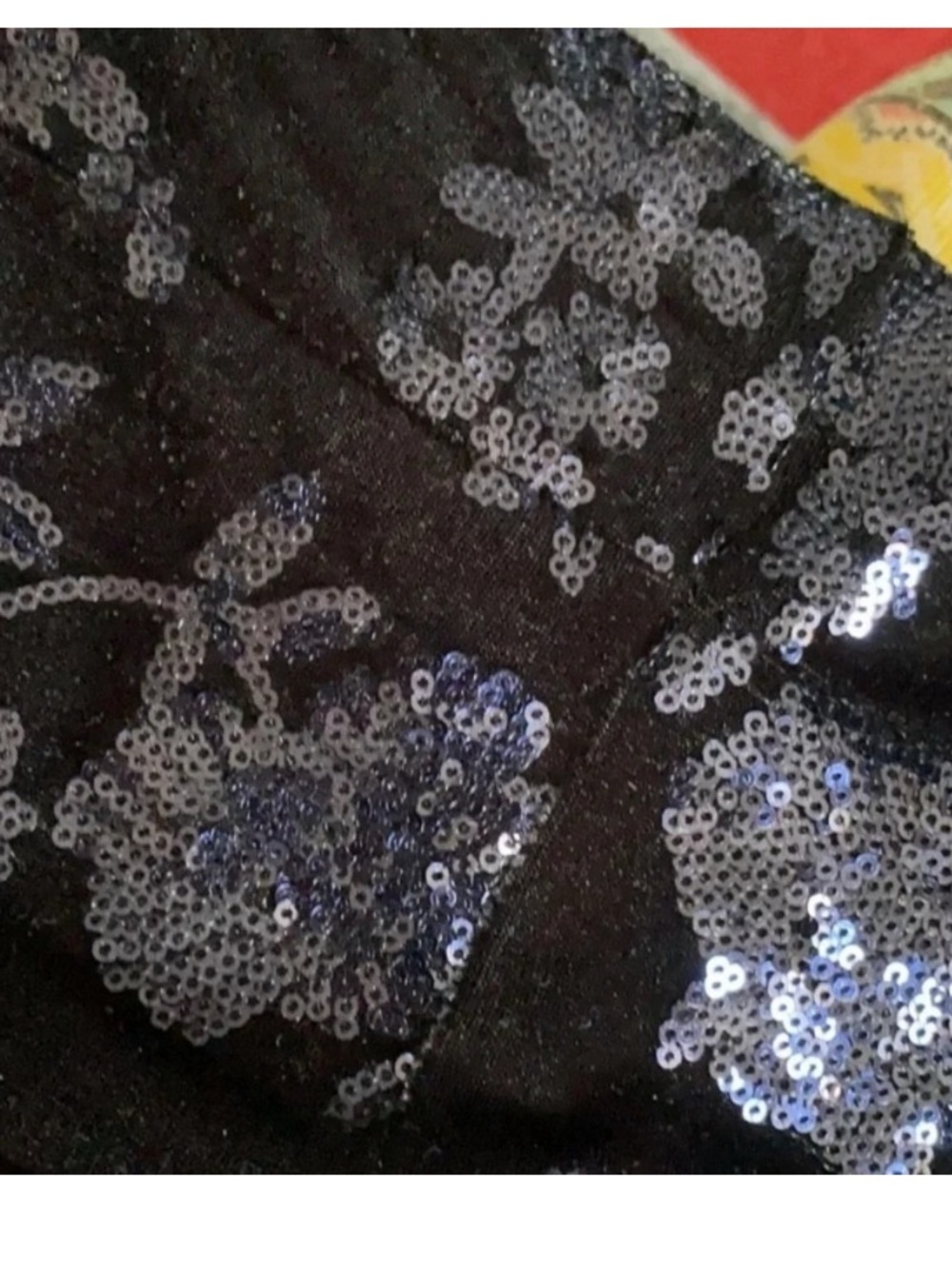 Eliza J navy Sequin Long Sleeve Dress velour dress size 6 Classic Evening Style - Picture 3 of 5